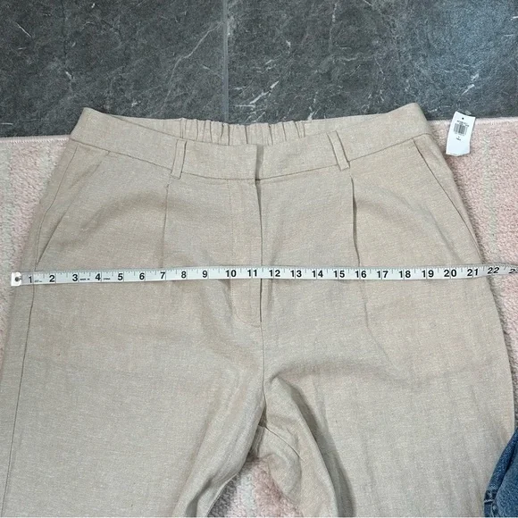 NWT Old Navy Taylor Wide Leg Trouser Extra High Rise Size Large TALL Linen Blend - Picture 7 of 12